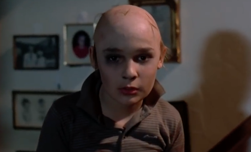 Corey Feldman as the young Tommy Jarvis, doing his best Jason imitation in The Final Chapter.